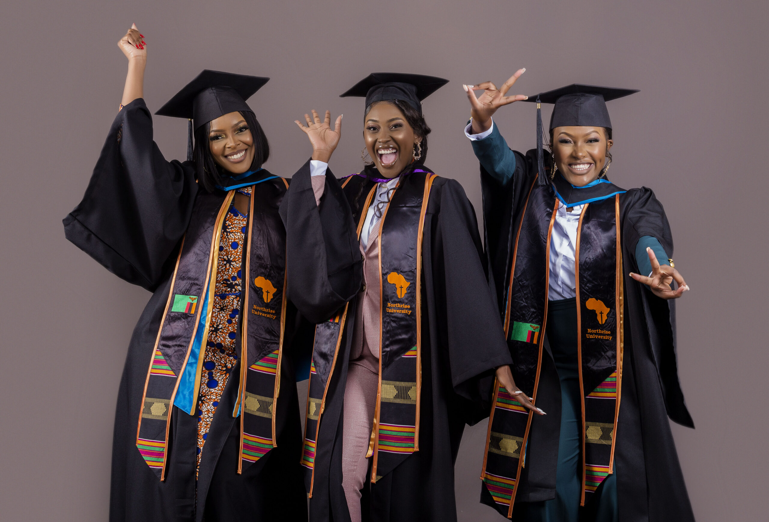 Northrise University graduates celebrating